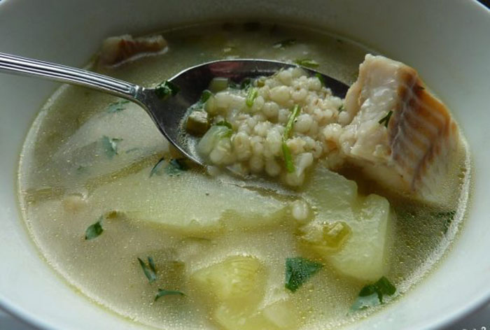 Овощной суп с рыбой